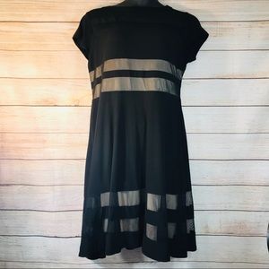R&M Richard black mesh dress sz16